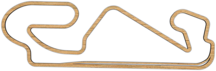 Eiken circuit van Barcelona Catalunya, City Shapes wanddecoratie