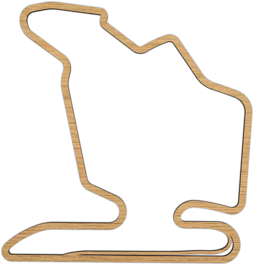 Eiken circuit van Hungaroring, City Shapes wanddecoratie