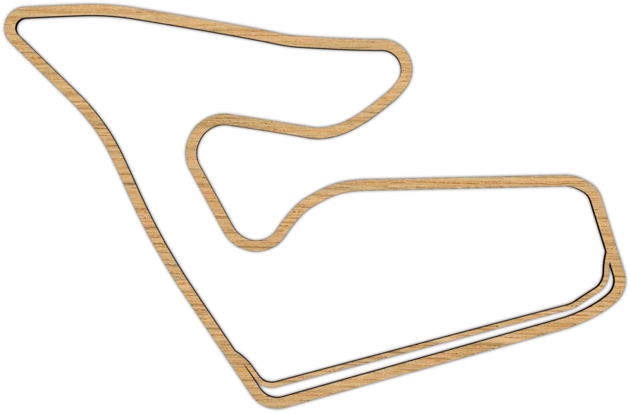 Eiken circuit van Red Bull Ring, City Shapes wanddecoratie