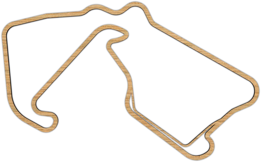 Eiken circuit van Silverstone, City Shapes wanddecoratie