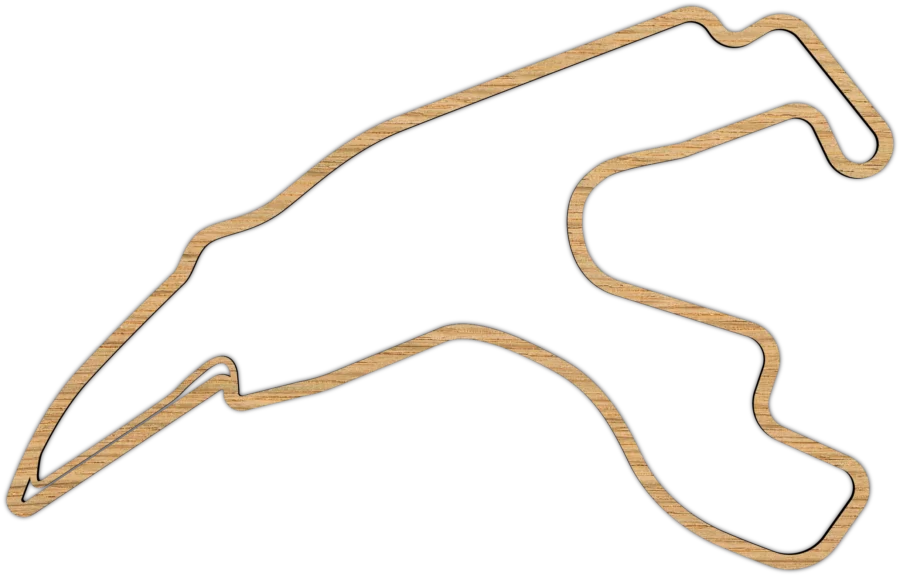 Eiken circuit van Spa Francorchamps, City Shapes wanddecoratie