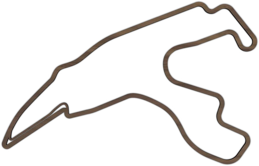 Noten circuit van Spa Francorchamps, City Shapes wanddecoratie