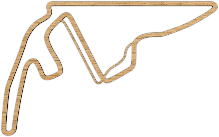 Eiken circuit van Yas Marina, City Shapes wanddecoratie