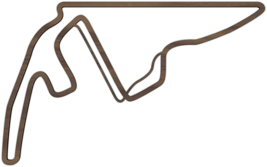 Noten circuit van Yas Marina, City Shapes wanddecoratie