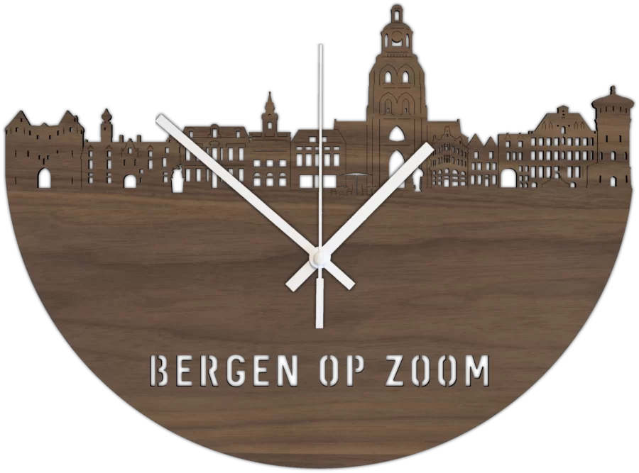 Noten klok van Bergen op zoom, City Shapes wanddecoratie