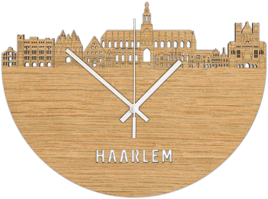 Eiken klok van Haarlem, City Shapes wanddecoratie