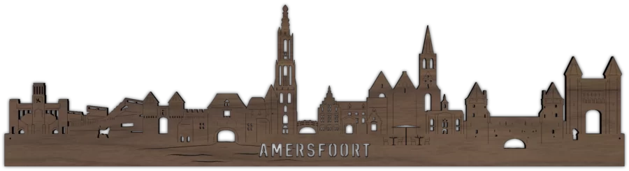 Noten skyline van Amersfoort, City Shapes wanddecoratie