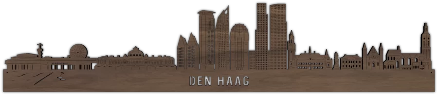 Noten skyline van Den Haag, City Shapes wanddecoratie