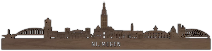 Noten skyline van Nijmegen, City Shapes wanddecoratie