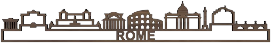 Noten skyline van Rome, City Shapes wanddecoratie