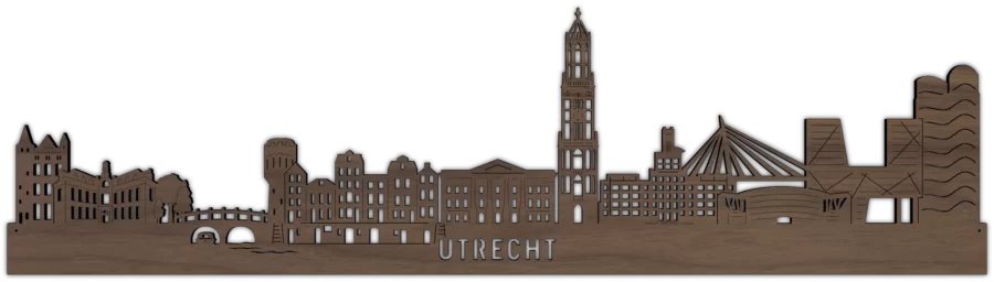 Noten skyline van Utrecht, City Shapes wanddecoratie