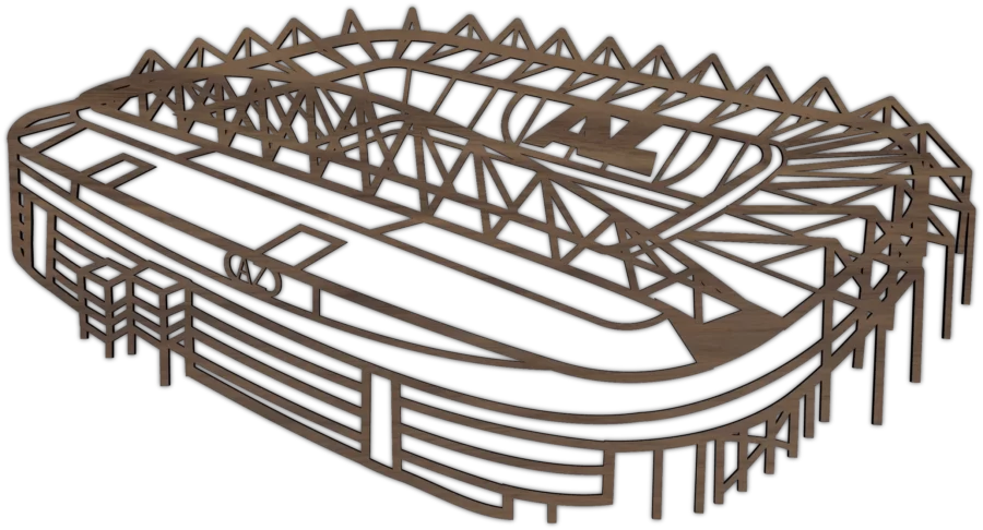 Noten stadion van AFAS, City Shapes wanddecoratie