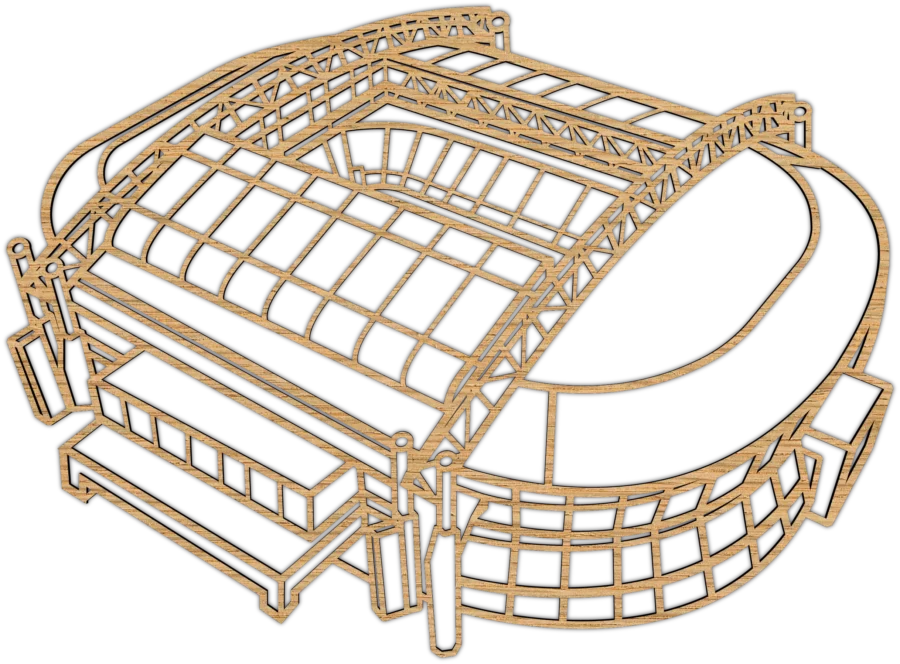 Eiken stadion van Johan Cruijff ArenA, City Shapes wanddecoratie