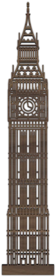 Noten stadsicoon van Big Ben, City Shapes wanddecoratie