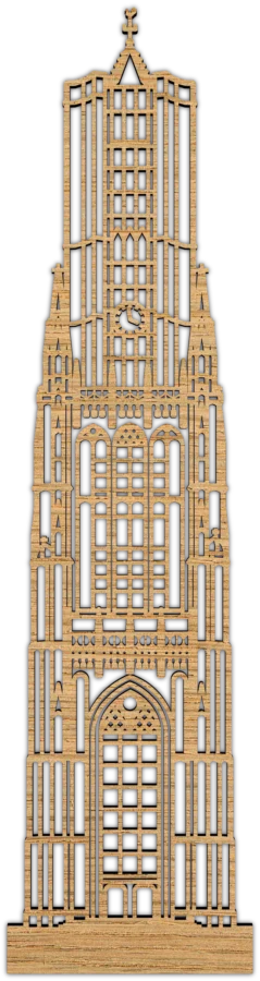 Eiken stadsicoon van Eusebiuskerk, City Shapes wanddecoratie