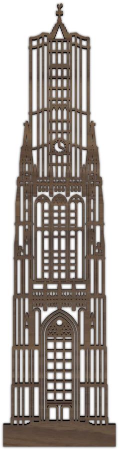 Noten stadsicoon van Eusebiuskerk, City Shapes wanddecoratie