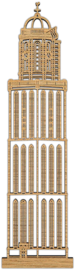 Eiken stadsicoon van Peperbus, City Shapes wanddecoratie