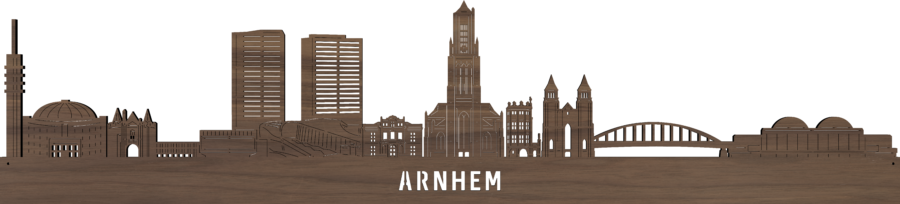 Noten skyline van arnhem, City Shapes wanddecoratie