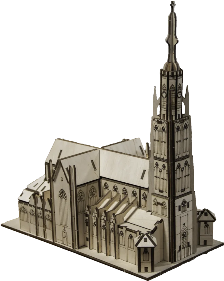 Populieren 3D puzzels van grote kerk breda, City Shapes wanddecoratie