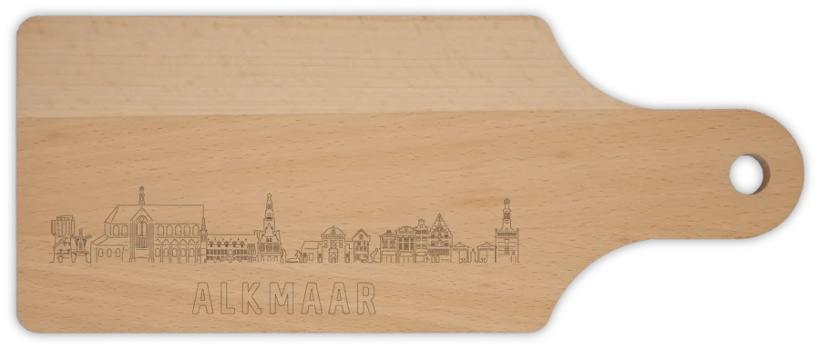 0 borrelplank van Alkmaar, City Shapes wanddecoratie