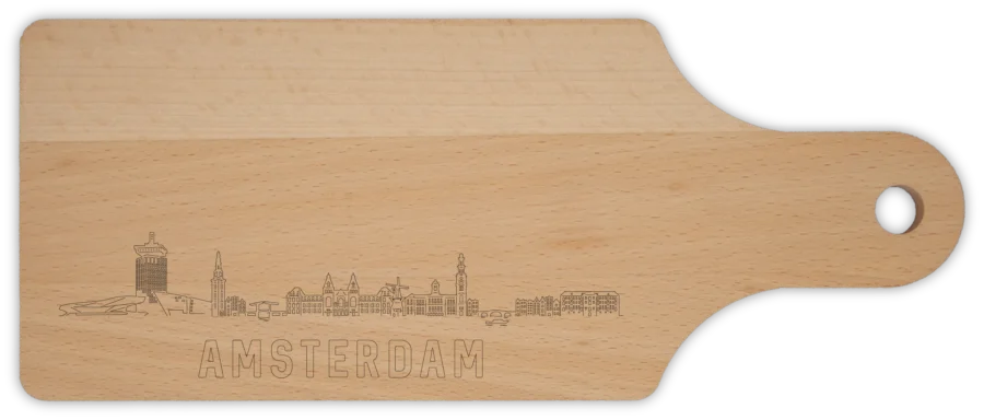 0 borrelplank van Amsterdam, City Shapes wanddecoratie