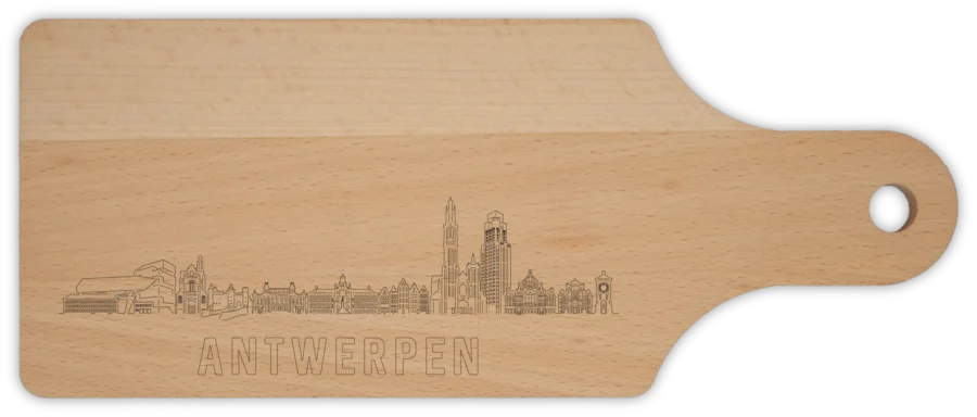 0 borrelplank van Antwerpen, City Shapes wanddecoratie