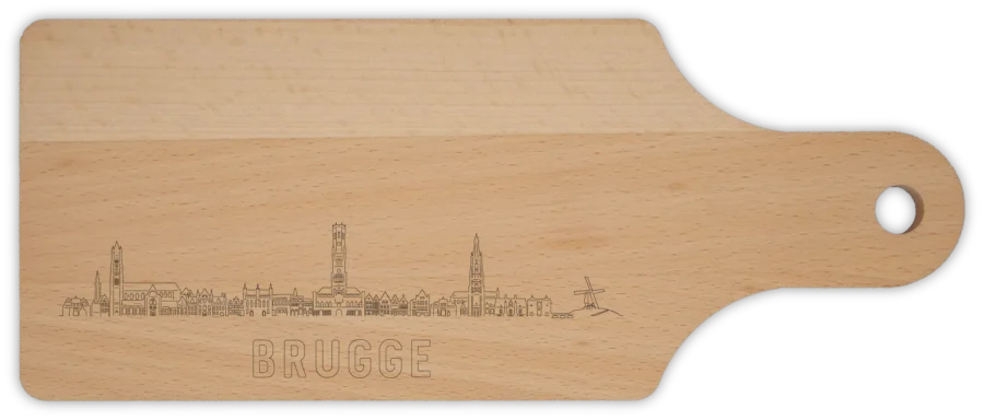 0 borrelplank van Brugge, City Shapes wanddecoratie