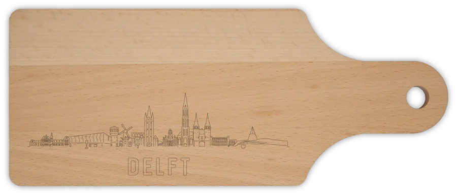 0 borrelplank van Delft, City Shapes wanddecoratie