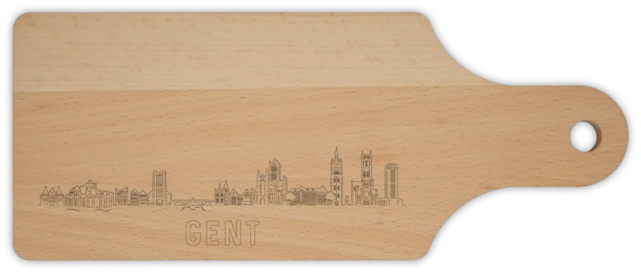 0 borrelplank van Gent, City Shapes wanddecoratie