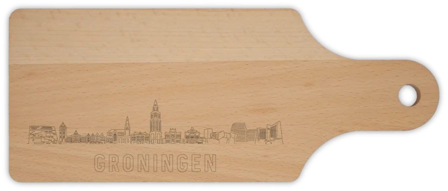 0 borrelplank van Groningen, City Shapes wanddecoratie