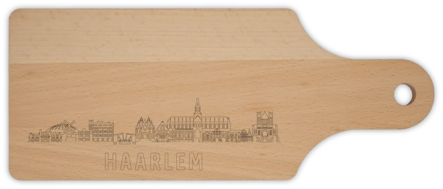 0 borrelplank van Haarlem, City Shapes wanddecoratie