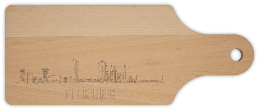 0 borrelplank van Tilburg, City Shapes wanddecoratie