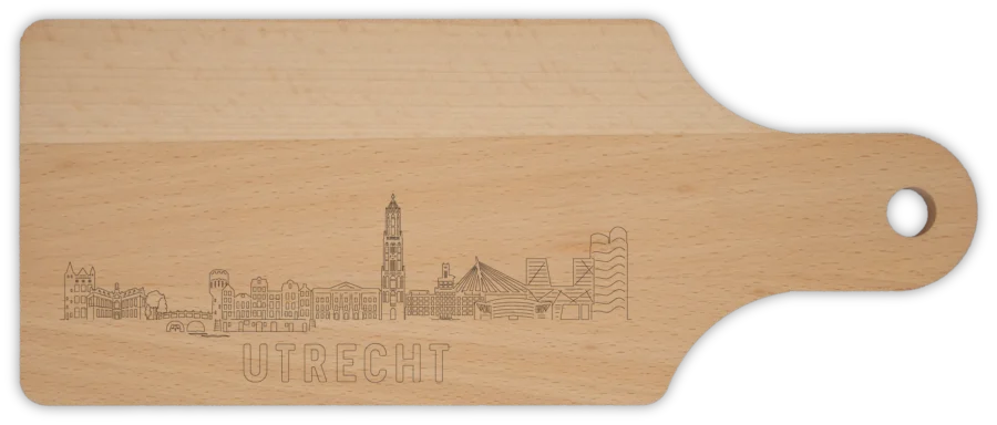 0 borrelplank van Utrecht, City Shapes wanddecoratie