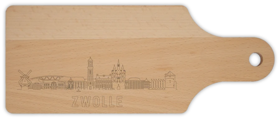 0 borrelplank van Zwolle, City Shapes wanddecoratie