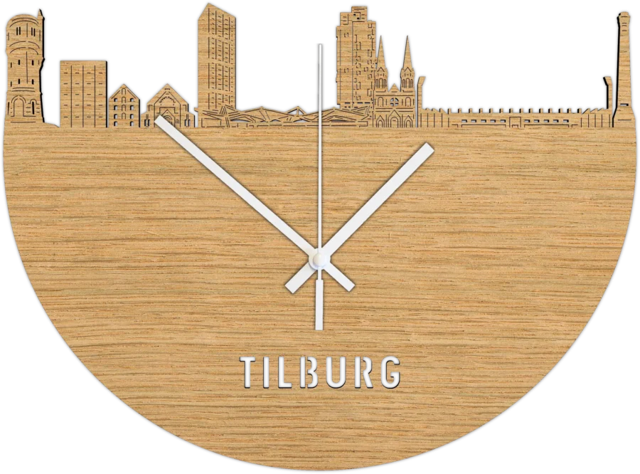 Eiken klok van Tilburg, City Shapes wanddecoratie