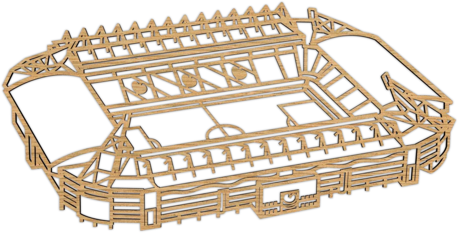 Eiken stadion van Abe Lenstra, City Shapes wanddecoratie