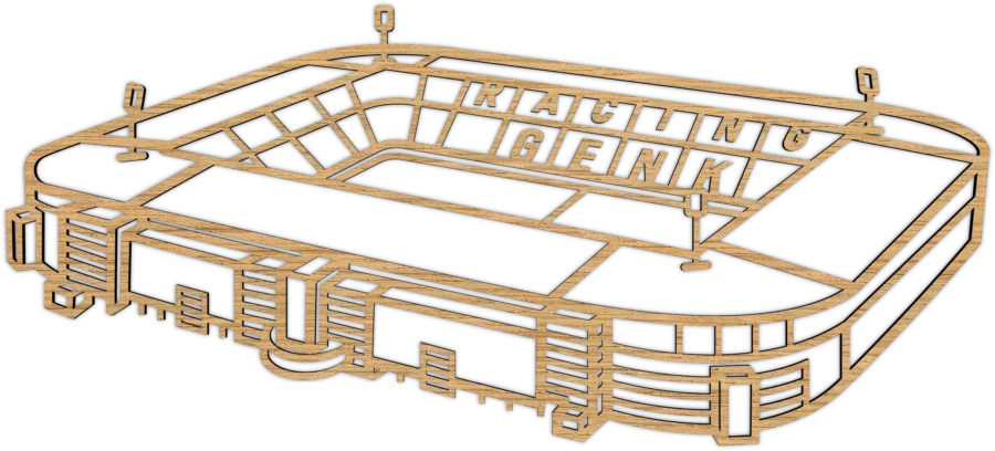 Eiken stadion van Cegeka Arena, City Shapes wanddecoratie