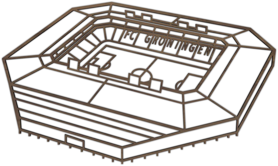 Noten stadion van Euroborg, City Shapes wanddecoratie