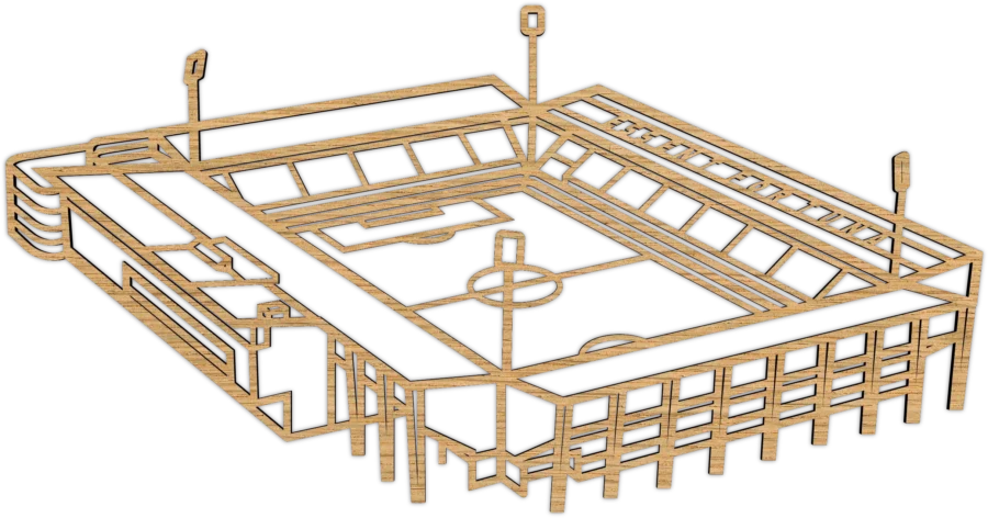 Eiken stadion van Fortuna Sittard, City Shapes wanddecoratie