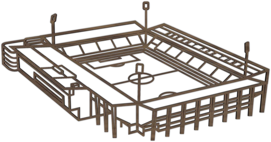 Noten stadion van Fortuna Sittard, City Shapes wanddecoratie