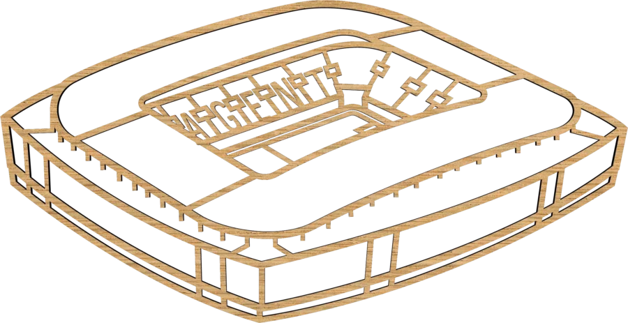 Eiken stadion van Ghelamco Arena, City Shapes wanddecoratie