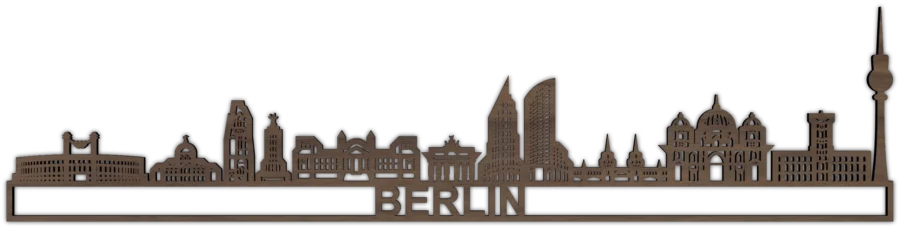 Noten Skyline van Berlin, City Shapes wanddecoratie