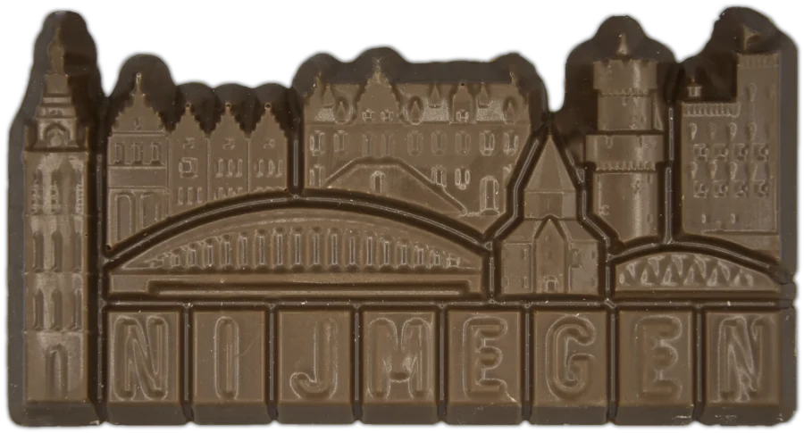 0 chocoladereep van Nijmegen, City Shapes wanddecoratie