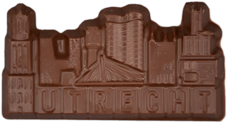 0 chocoladereep van Utrecht, City Shapes wanddecoratie