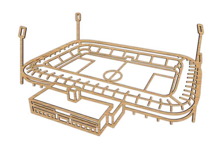 Eiken stadion van Goffert, City Shapes wanddecoratie