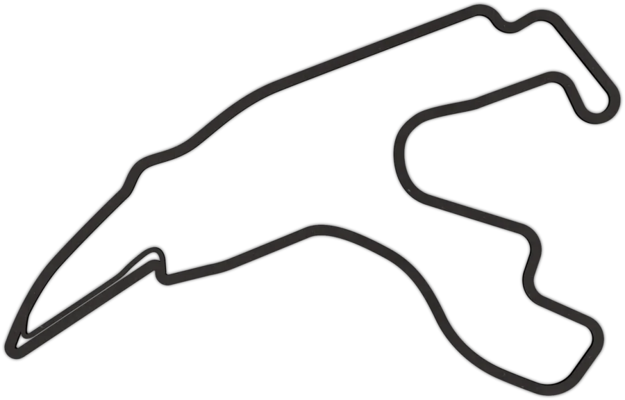 Schwarz Circuit von Spa Francorchamps, City Shapes Wanddekoration