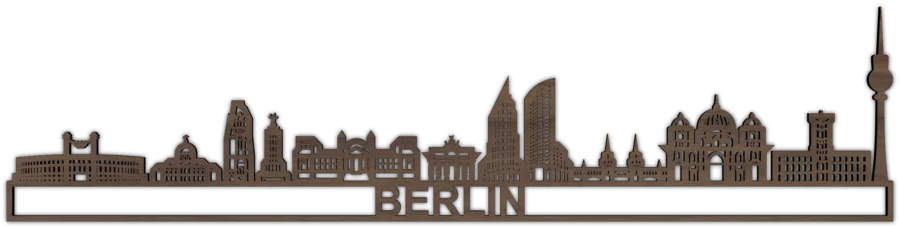 Nussbaum Skyline von Berlin, City Shapes Wanddekoration