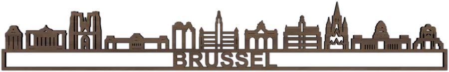 Nussbaum skyline von Brussel, City Shapes Wanddekoration